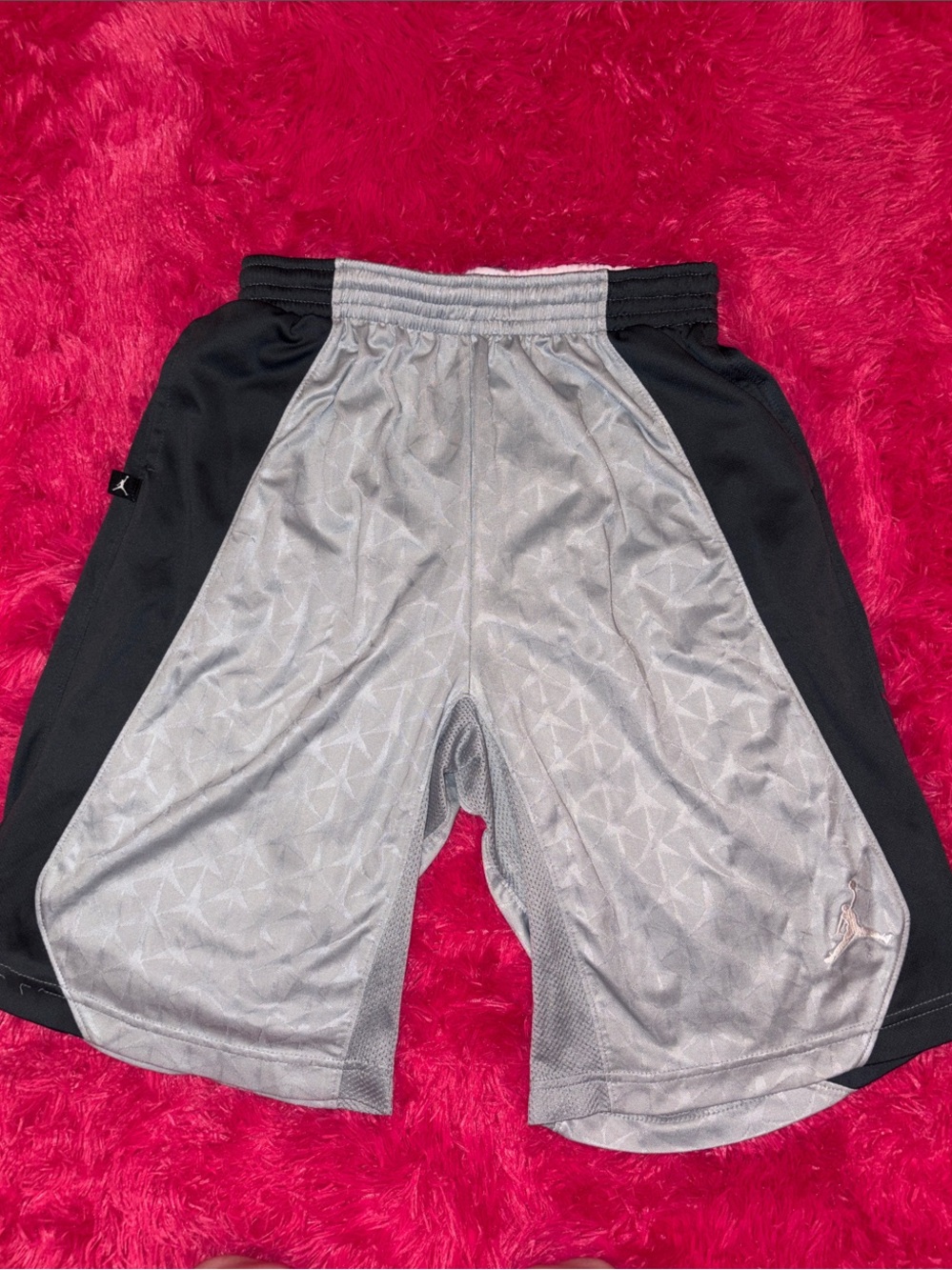 Jordan Gray and Black Men's Athletic Shorts